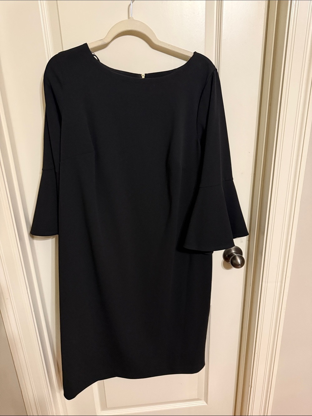 Calvin Klein Black Bell-Sleeve Midi Dress